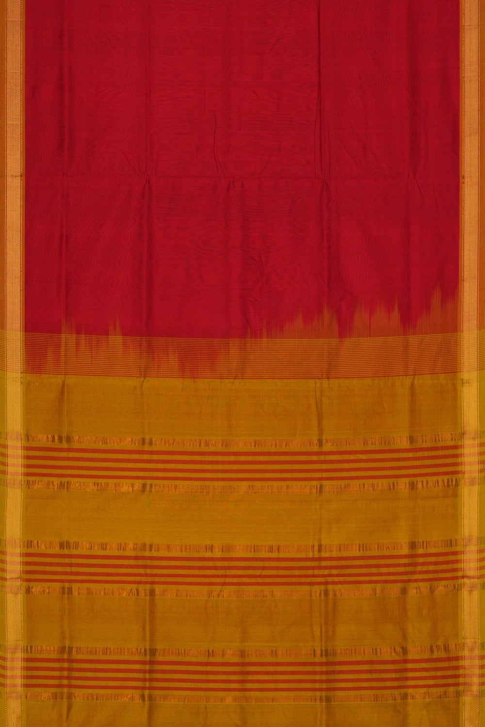 Image of South Cotton Silk Red Saree
