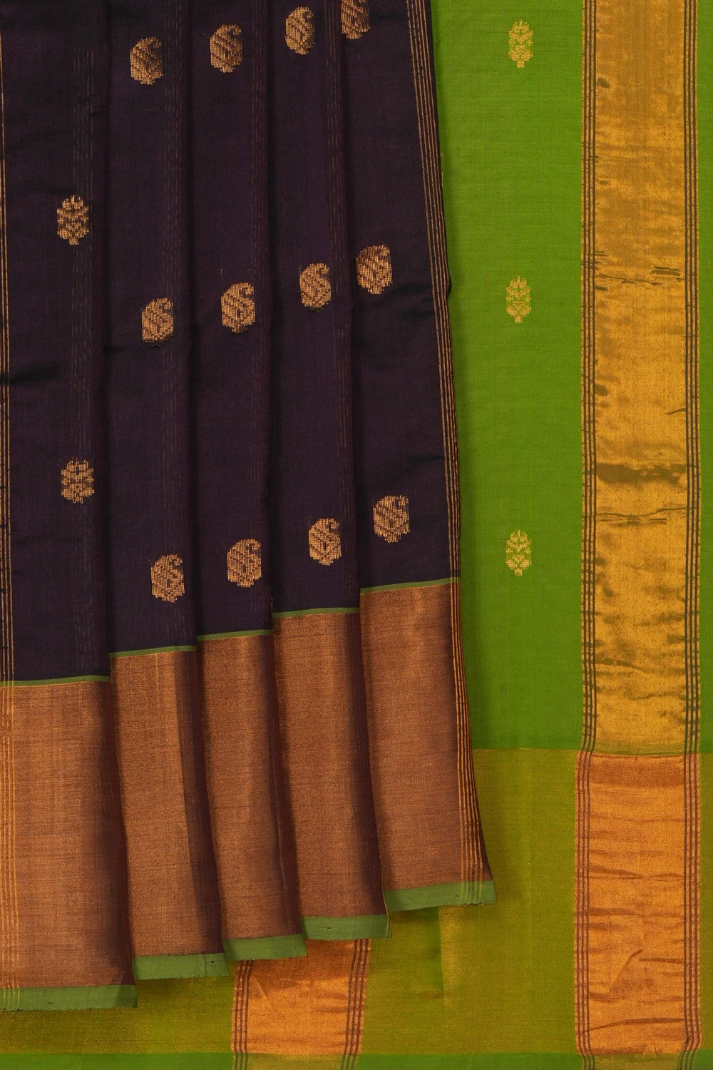 Image of South Cotton Silk Brown Saree