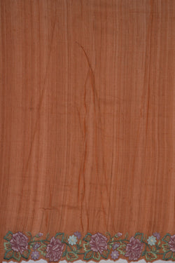 Image of Tussar Silk Peach Saree