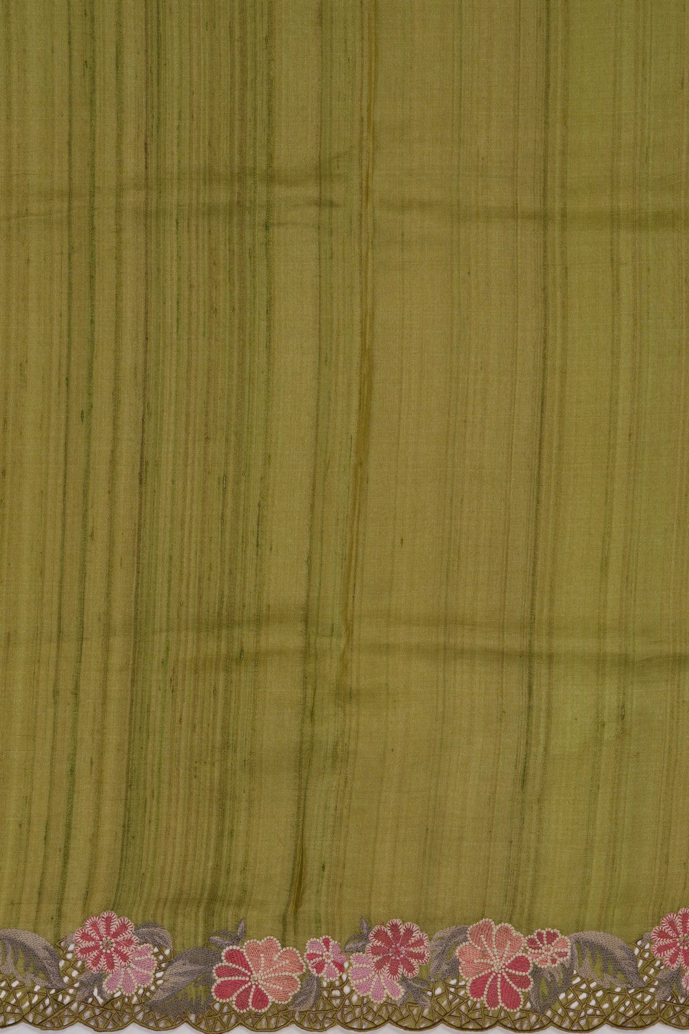 Image of Tussar Silk Green Saree
