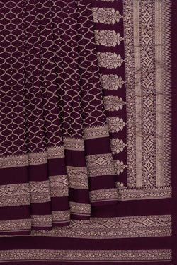 Image of Banarasi Crepe Purple Saree