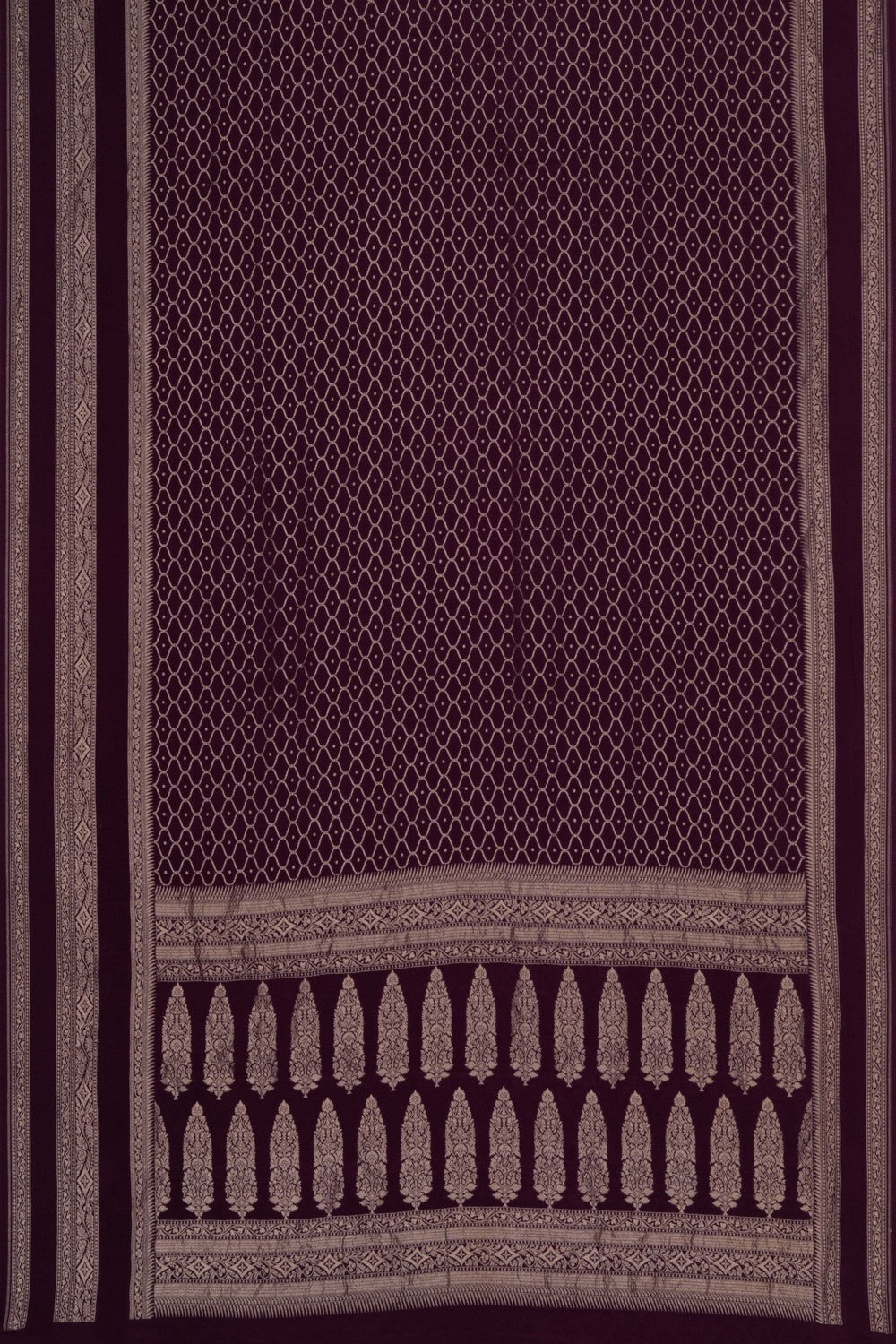 Banarasi Crepe Purple Saree
