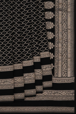 Image of Banarasi Crepe Black Saree