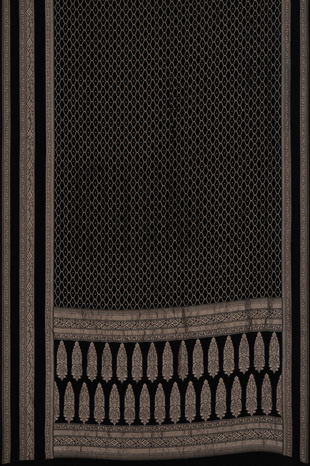 Banarasi Crepe Black Saree