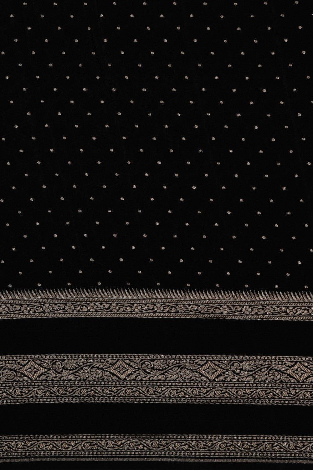 Banarasi Crepe Black Saree