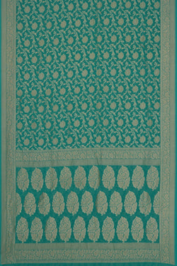 Image of Banarasi Georgette Sea Green Saree