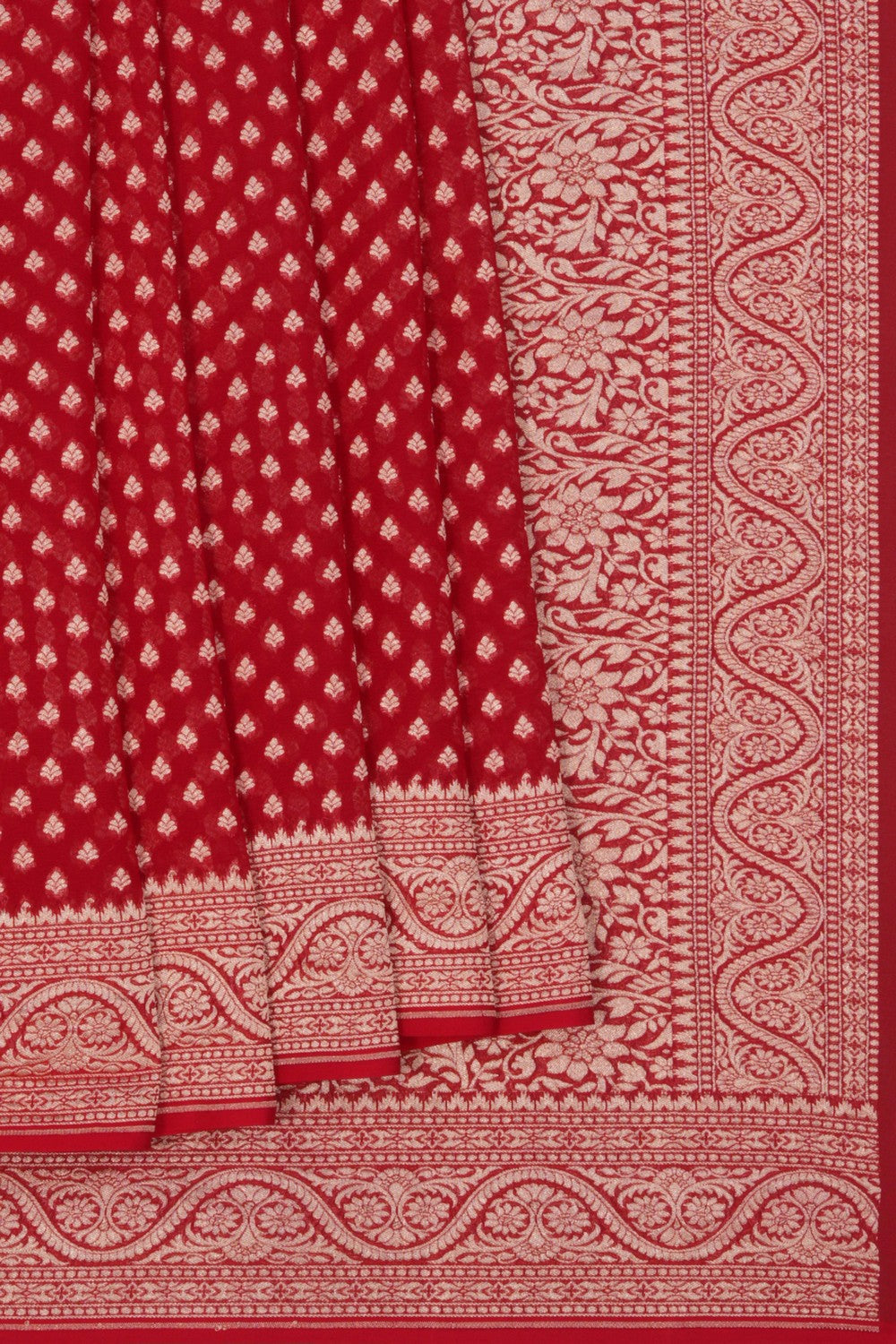 Banarasi Georgette Red Saree