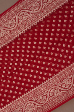 Image of Banarasi Georgette Red Saree