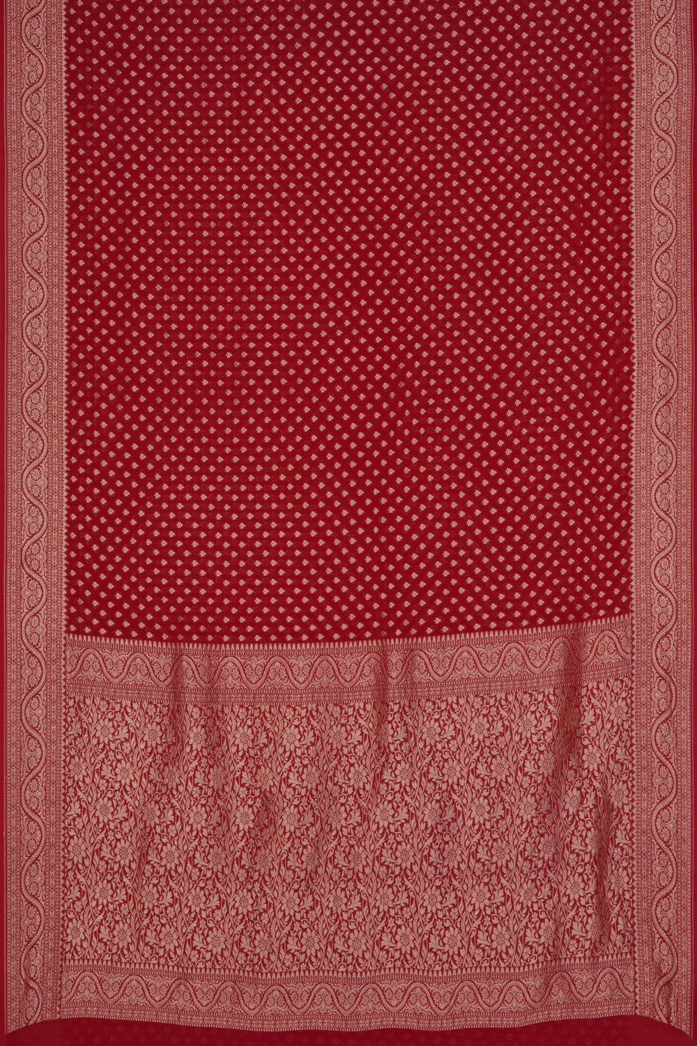 Banarasi Georgette Red Saree