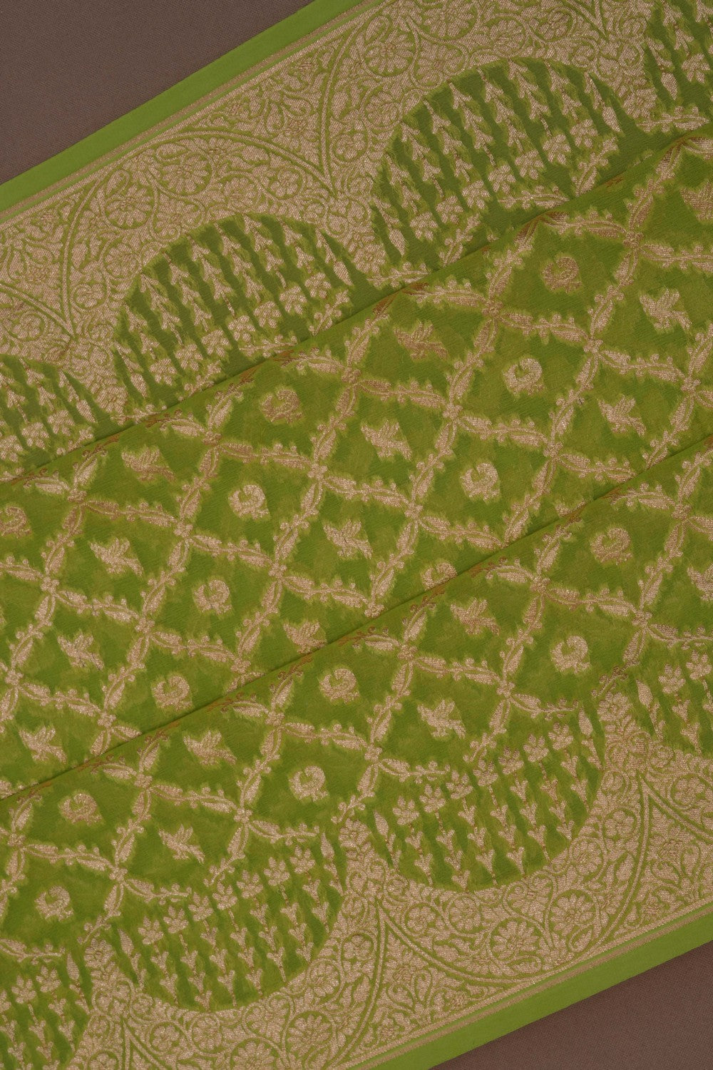 Image of Banarasi Georgette Green Saree