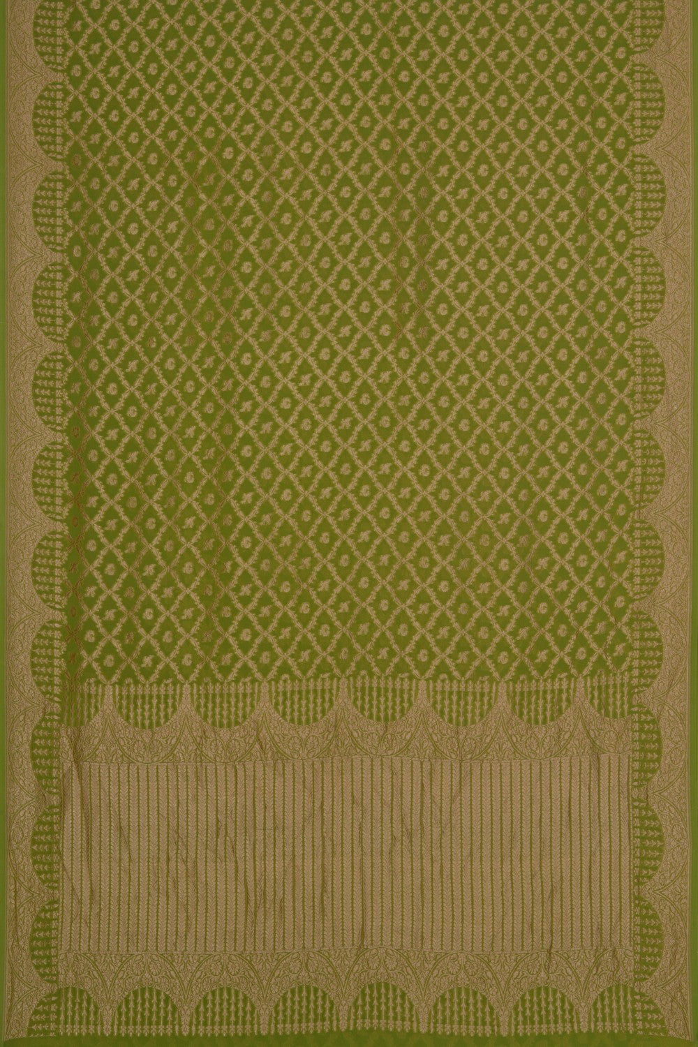 Image of Banarasi Georgette Green Saree