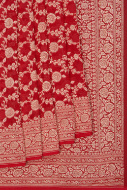 Image of Banarasi Georgette Red Saree