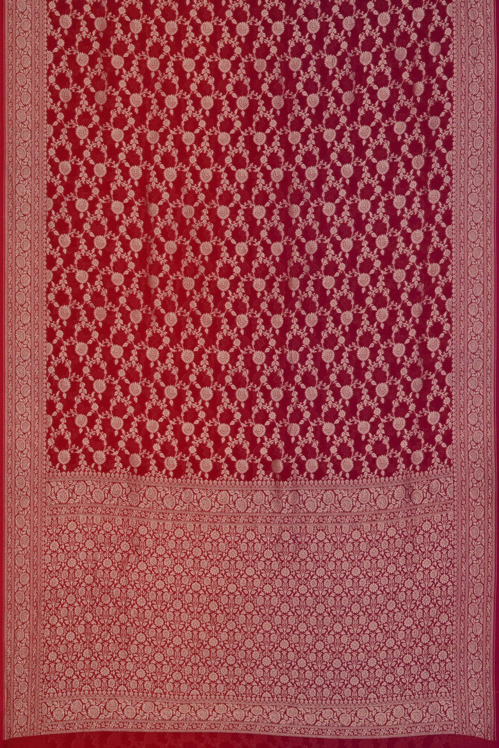 Banarasi Georgette Red Saree