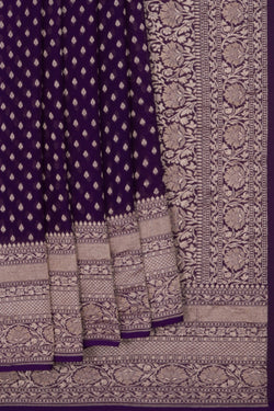 Image of Banarasi Georgette Purple Saree