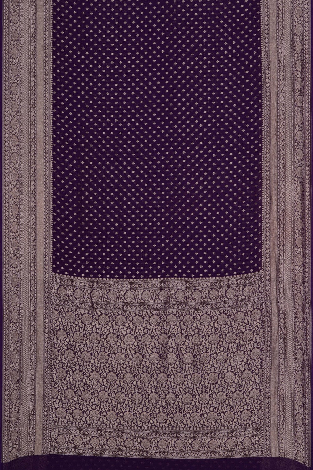 Banarasi Georgette Purple Saree