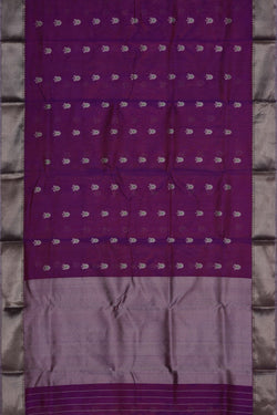 Image of Chanderi Tissue Silk Purple Saree