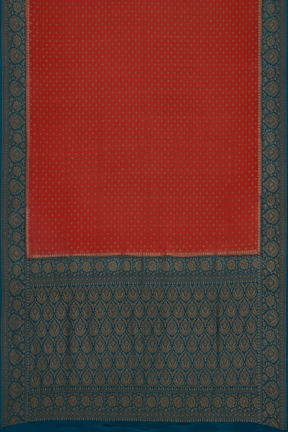 Image of Banarasi Crepe Silk Peach Saree