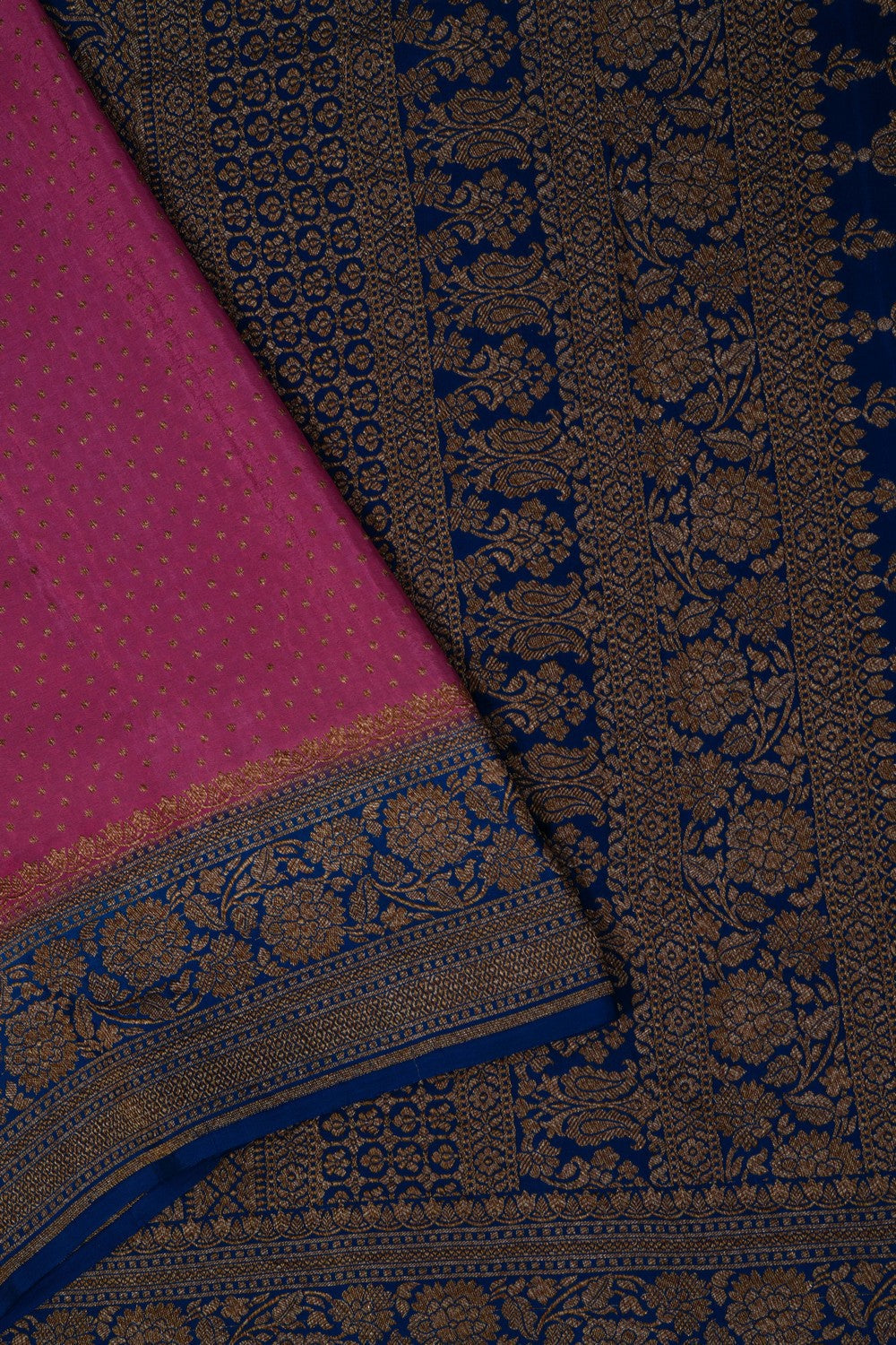 Image of Banarasi Crepe Silk Pink Saree