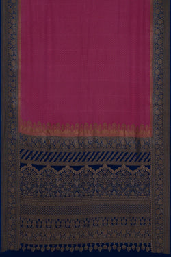 Image of Banarasi Crepe Silk Pink Saree