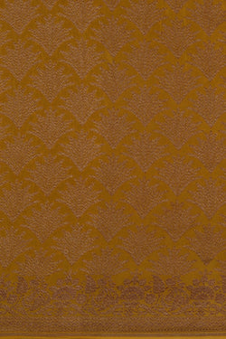 Image of Banarasi Crepe Silk Yellow Saree