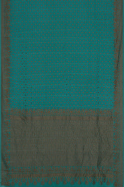 Image of Banarasi Crepe Silk Sea Green Saree
