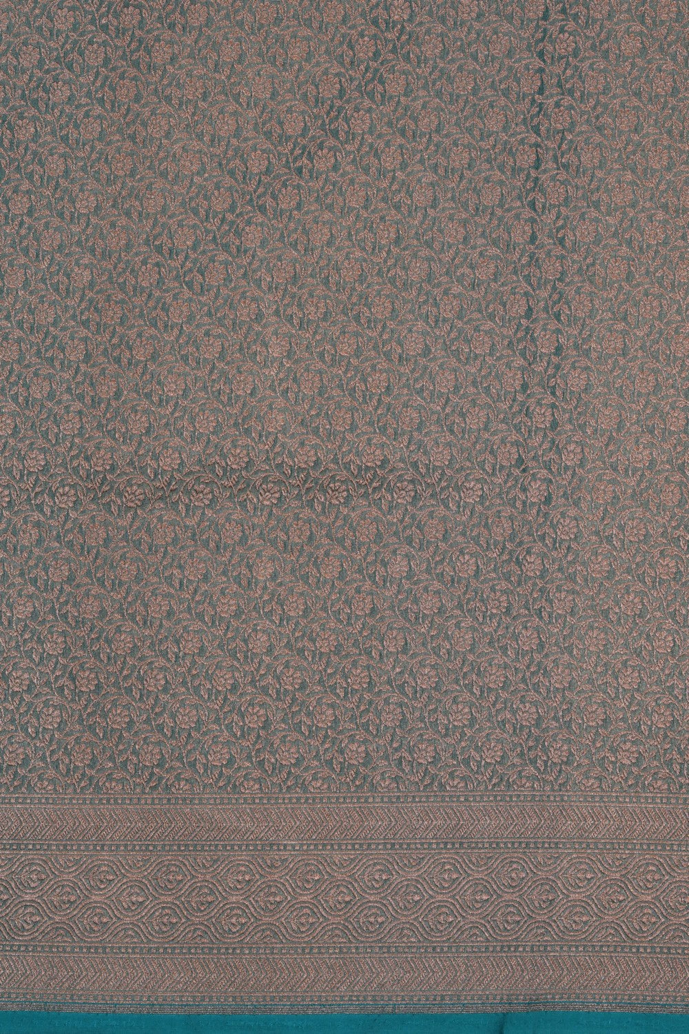 Image of Banarasi Katan Silk Turquoise Blue Saree