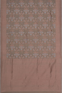 Image of Banarasi Katan Silk Off-White Saree