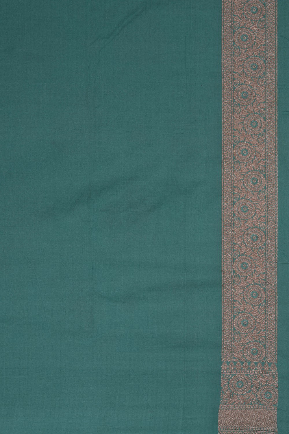 Image of Banarasi Katan Silk Turquoise Green Saree