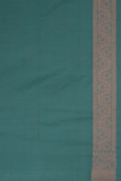 Image of Banarasi Katan Silk Turquoise Green Saree