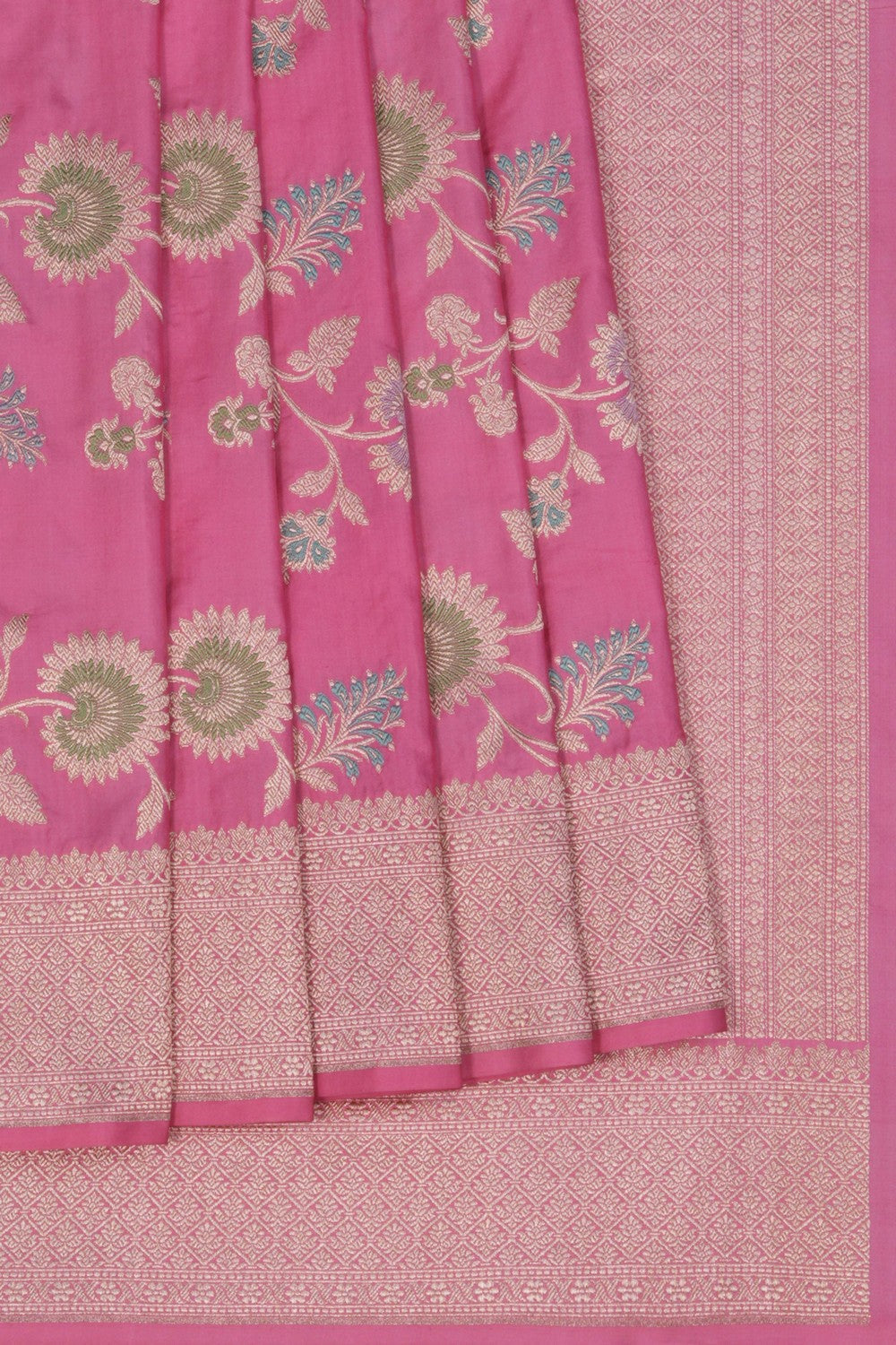 Image of Banarasi Katan Silk Pink Saree
