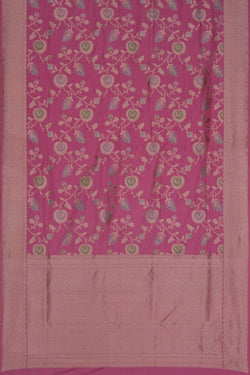 Image of Banarasi Katan Silk Pink Saree