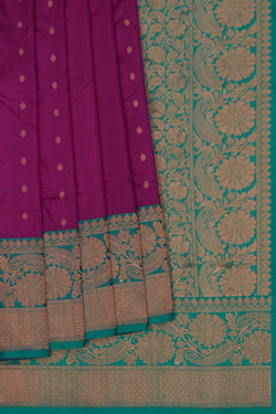 Image of Banarasi Katan Silk Magenta Pink Saree
