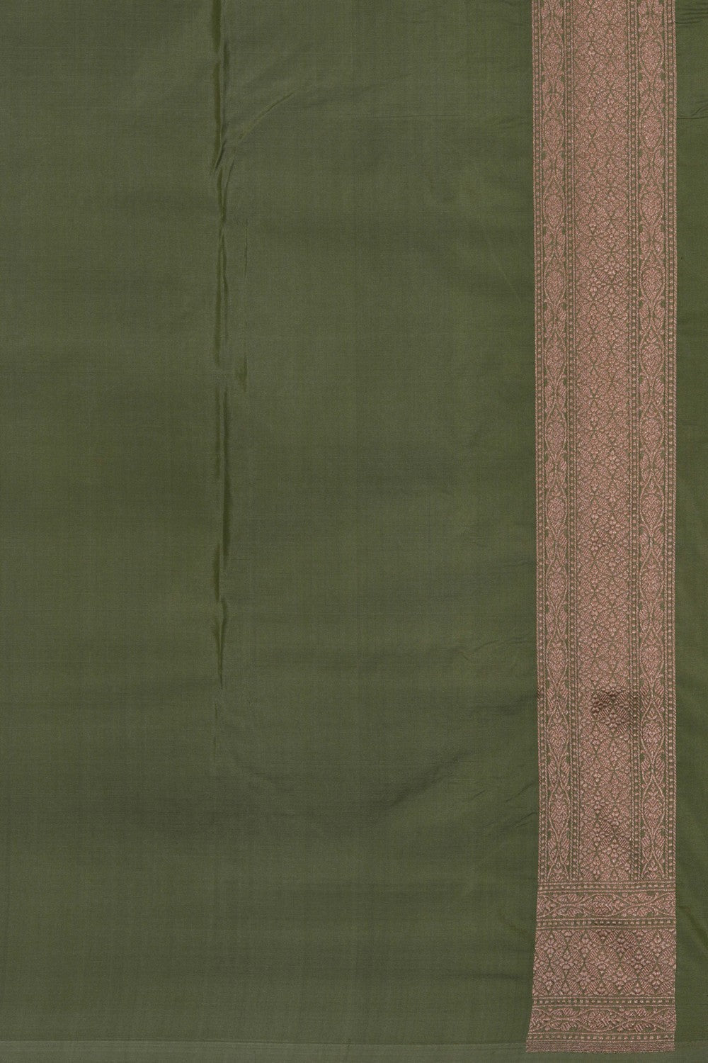 Image of Banarasi Katan Silk Green Saree