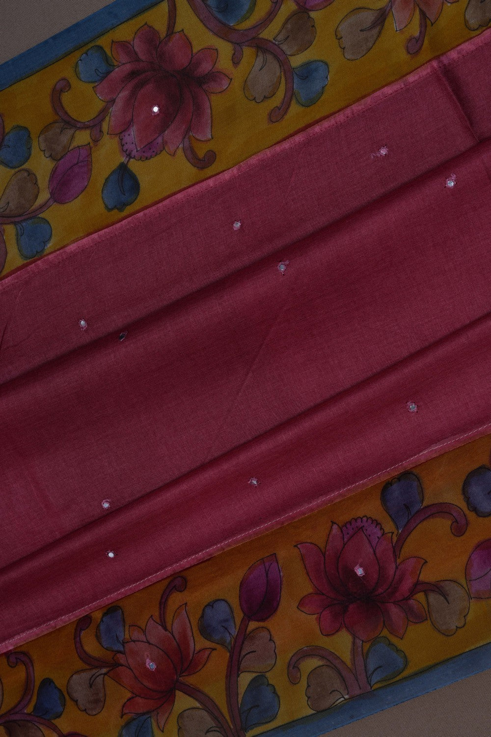 Tussar Silk Pink Saree
