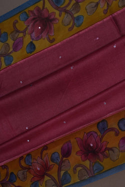 Image of Tussar Silk Pink Saree