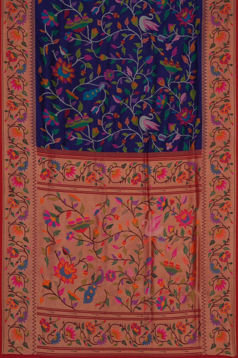 Paithani Navy Blue Saree