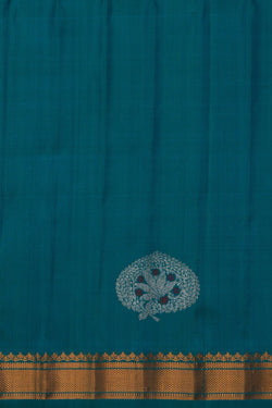 Image of Gadwal Silk Ananda-Blue Saree