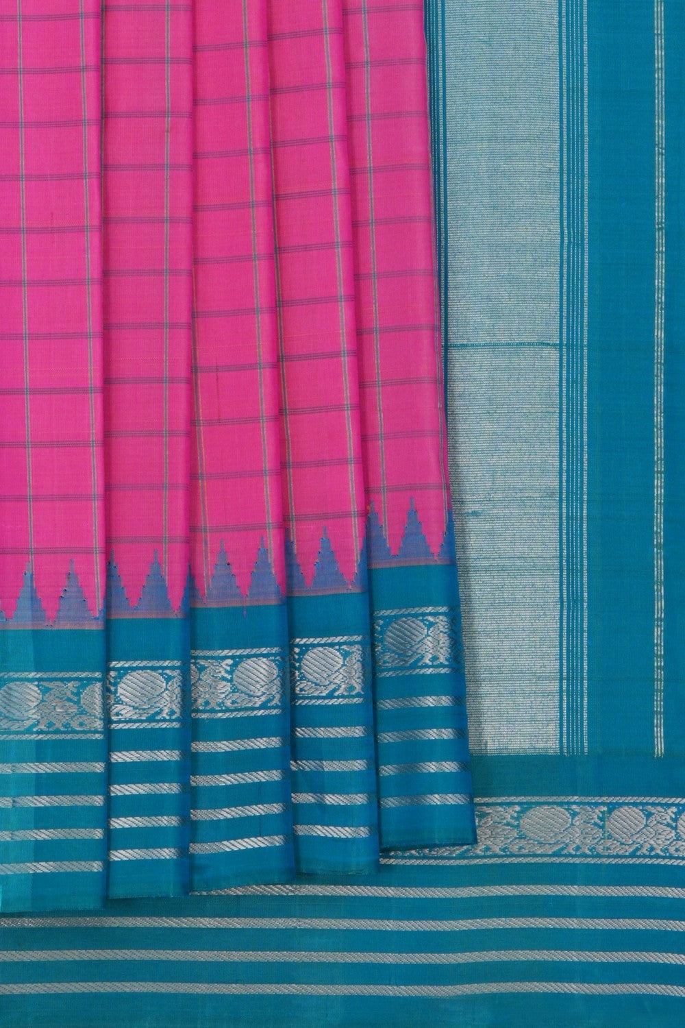 Gadwal Silk Pink Saree