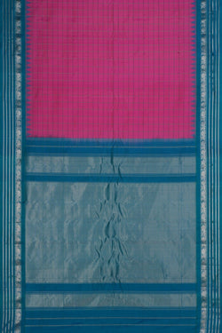 Image of Gadwal Silk Pink Saree