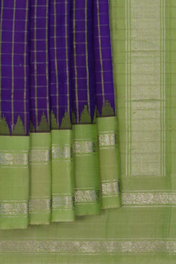 Image of Gadwal Silk Purple Saree