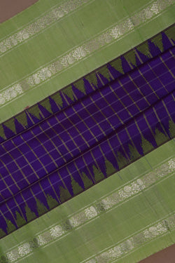 Image of Gadwal Silk Purple Saree