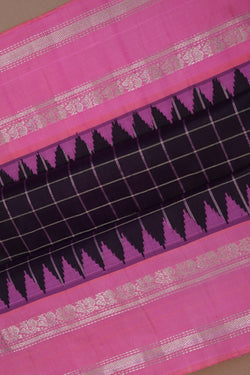 Image of Gadwal Silk Purple Saree