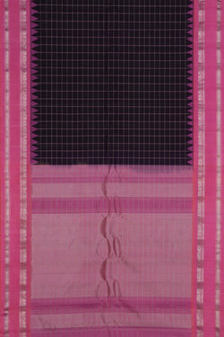 Image of Gadwal Silk Purple Saree
