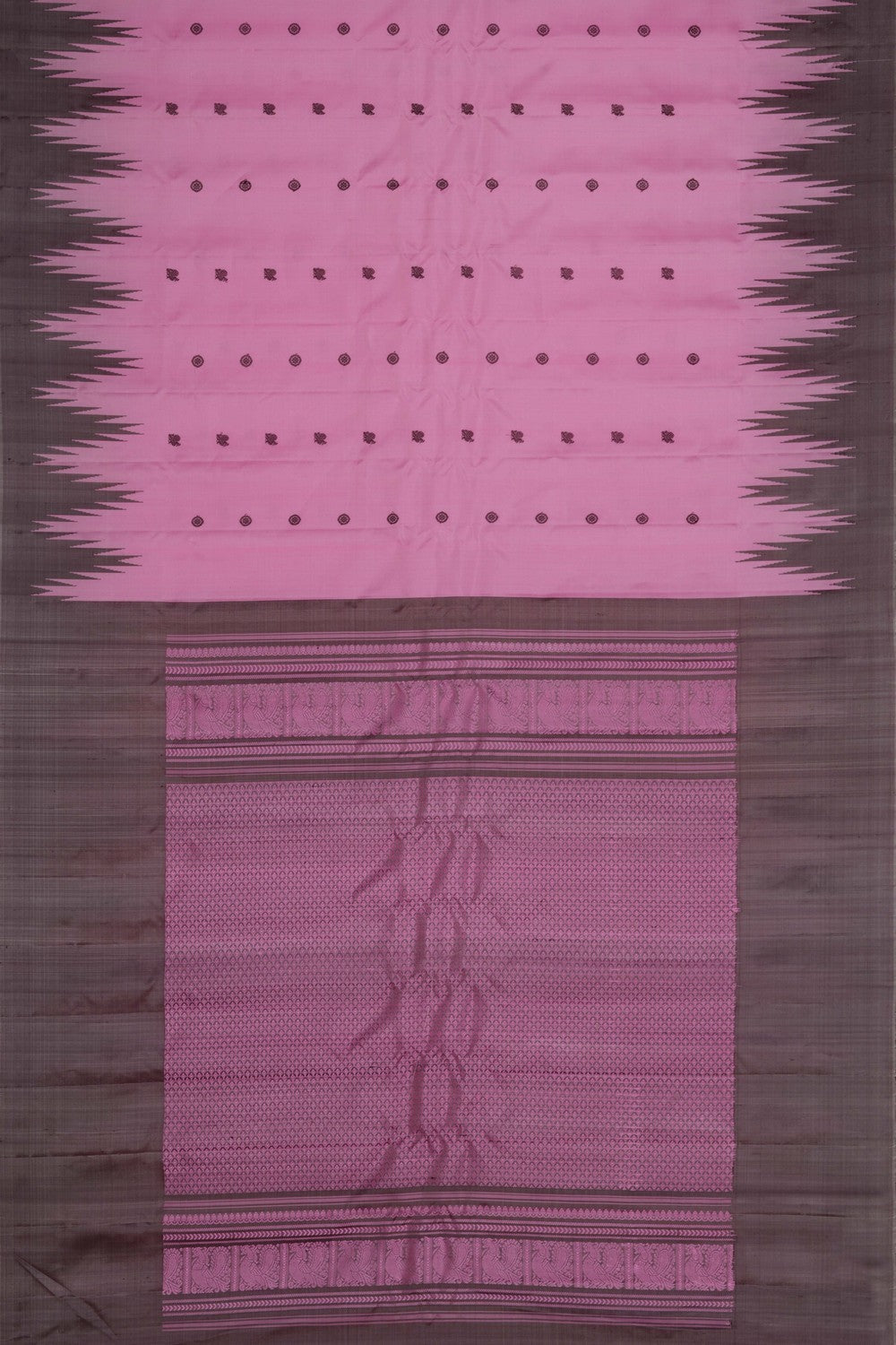 Image of Gadwal Silk Pink Saree