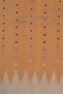 Image of Gadwal Silk Off-White Saree