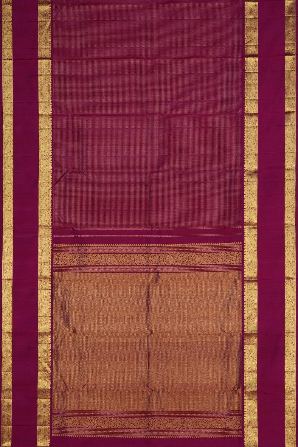 Gadwal Pattu Magenta Pink Saree