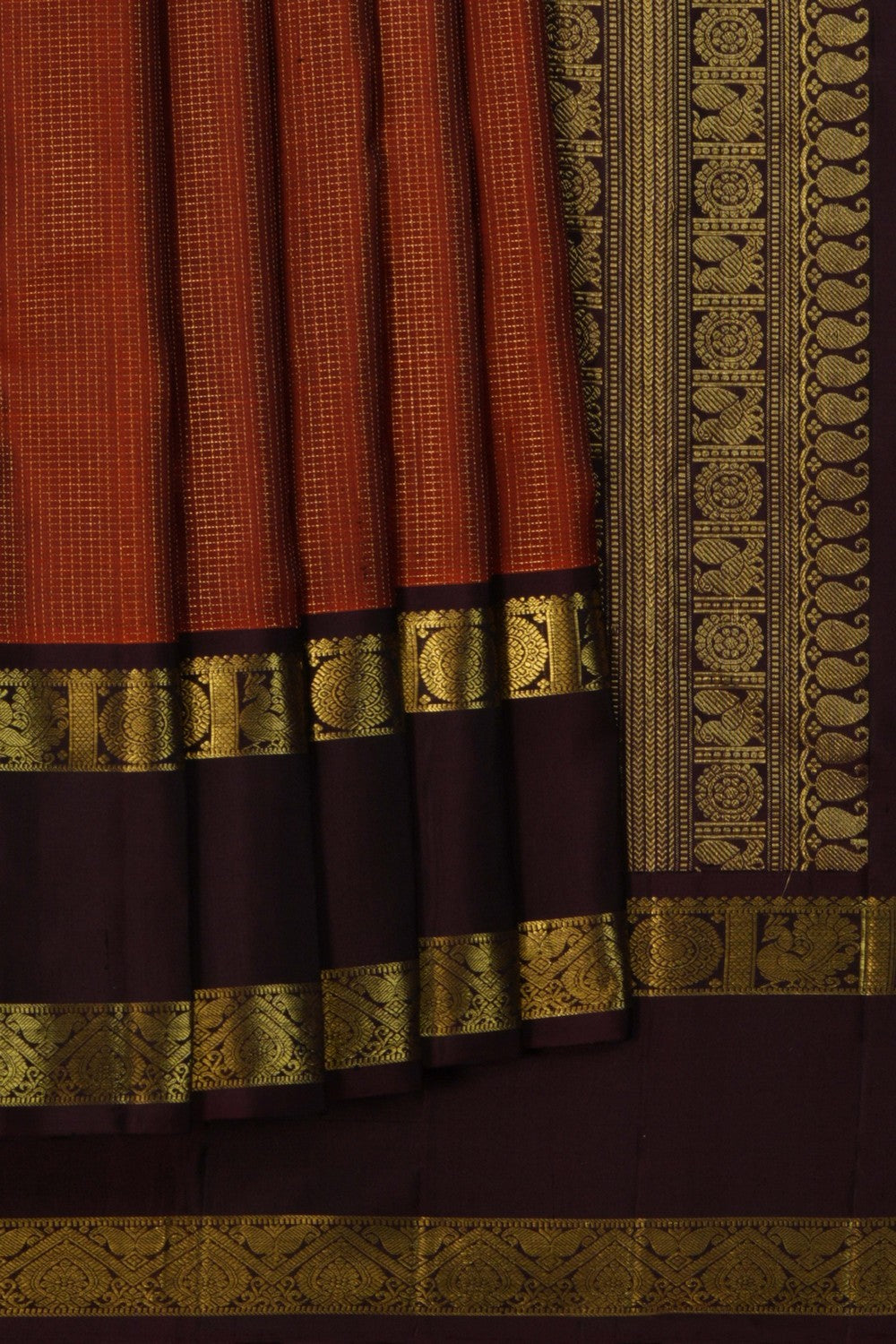 Gadwal Pattu Orange Saree