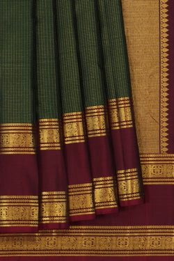 Image of Gadwal Pattu Green Saree