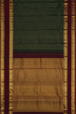 Image of Gadwal Pattu Green Saree