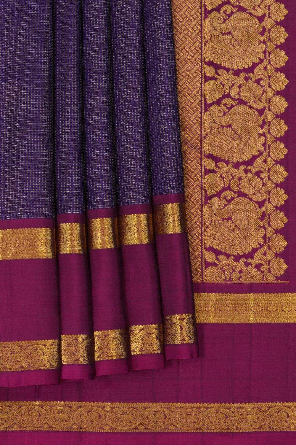 Gadwal Pattu Purple Saree